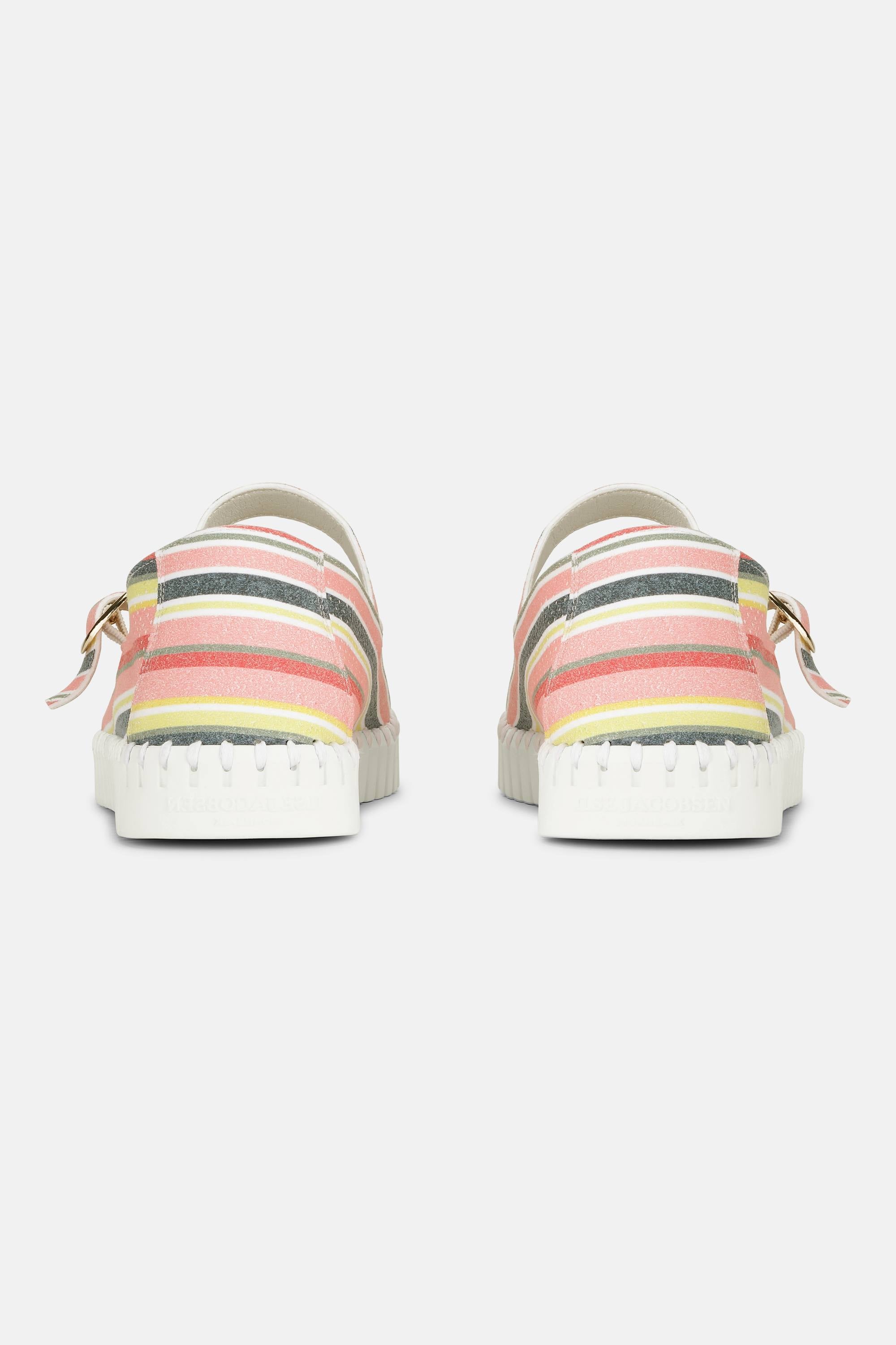 Ballerina Gestreift - Peach Bud White